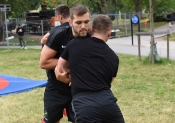 AIK-brottnings träning på Skytteholmsfältet