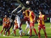 Syrianska - AIK.  Avbruten vid 1-0