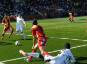 Syrianska - AIK.  Avbruten vid 1-0